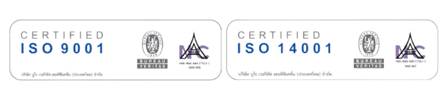 มีมาตรฐาน ISO มีมาตรฐาน ISO